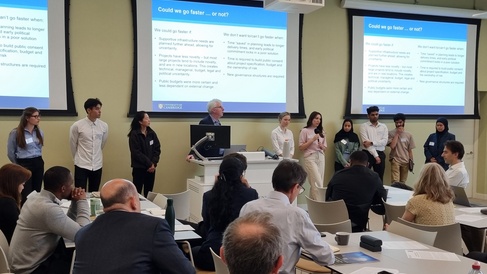 Cohort 2 presents their mini-project on renewable energy hubs for EV charging infrastructure.