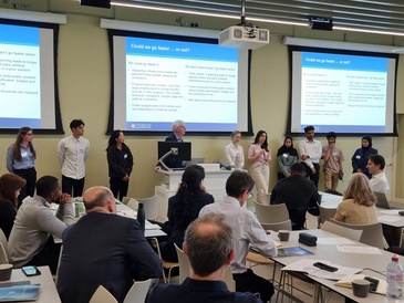Cohort 2 presents their mini-project on renewable energy hubs for EV charging infrastructure.